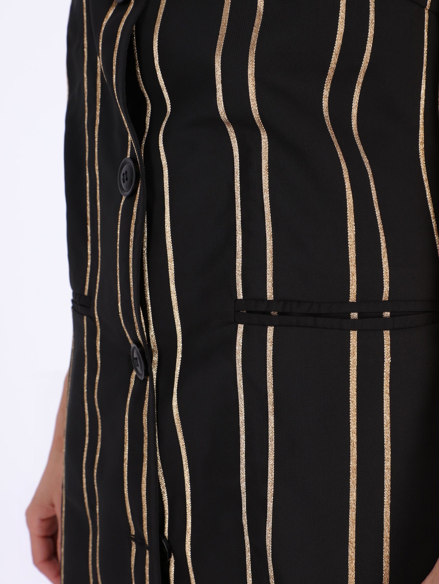 Merch Women's Double Vertical Striped Long Vest
