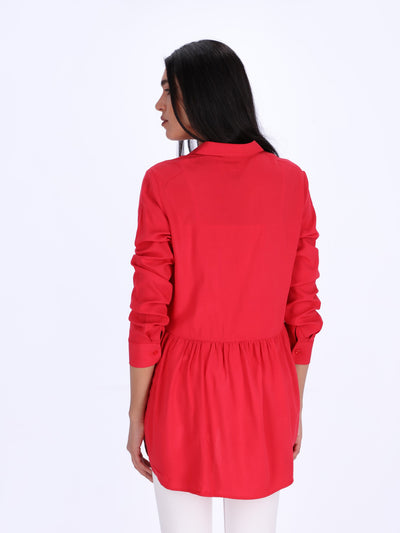  OR Women's Gathered Detail Long Sleeve Blouse