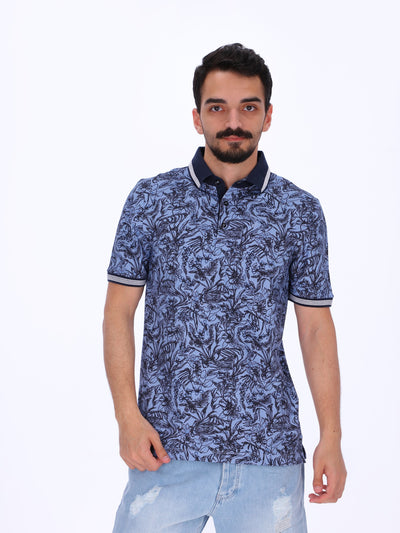 Daniel Hechter Men's Floral Print Polo Shirt
