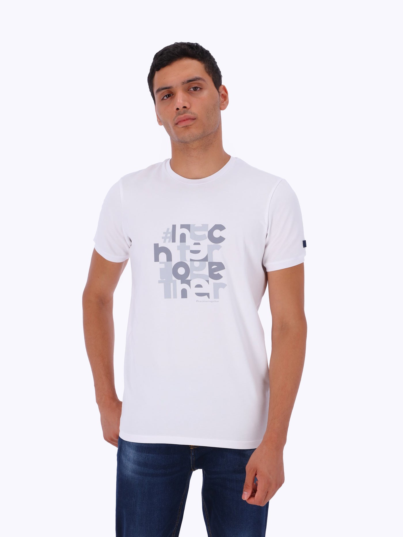 Daniel Hechter Men's Crew Neck Front Print T-Shirt