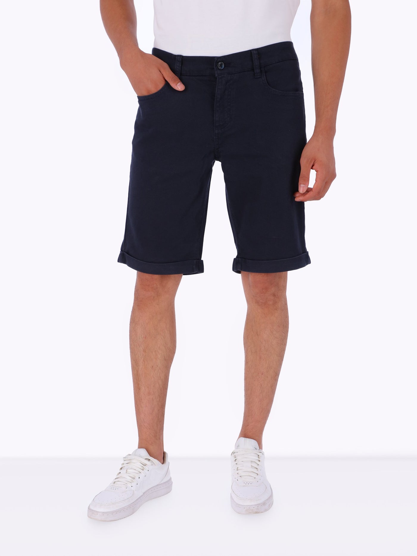 Daniel Hechter Men's Textured Rolled-Up Hem Shorts