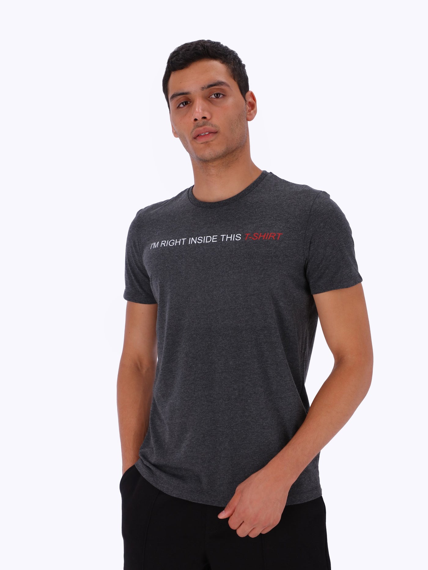 OR Men's Front Text Print T-Shirt