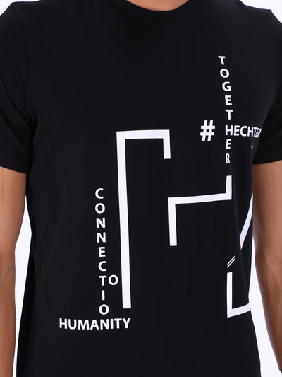 Daniel Hechter Men's Front Print Crew Neck T-Shirt