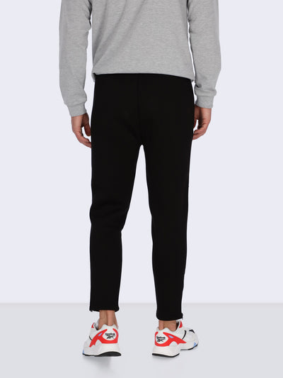 Basic Sweatpants with Side Zipper on Hems