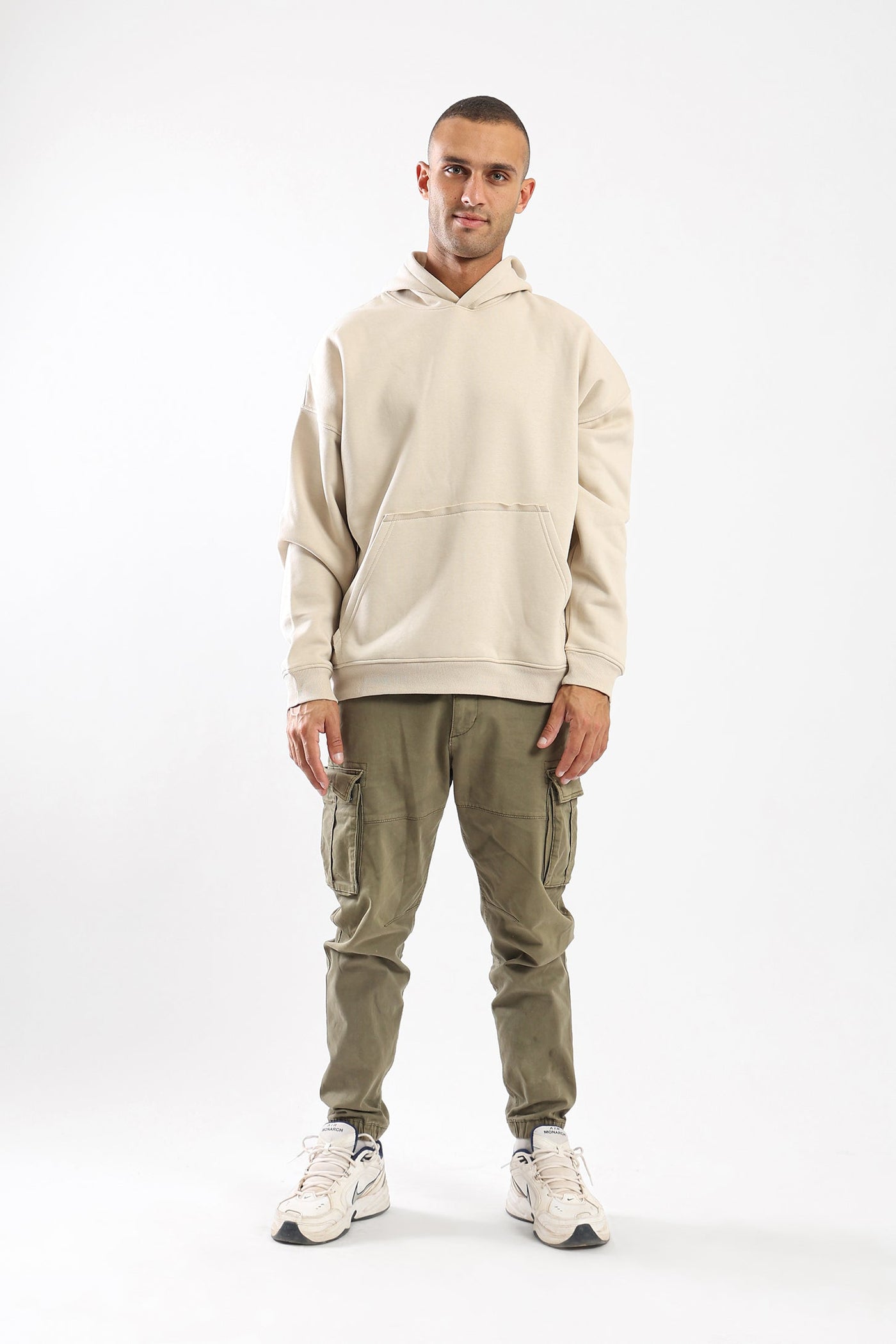 RACING TO CONCLUSIONS HOODIE - BEIGE