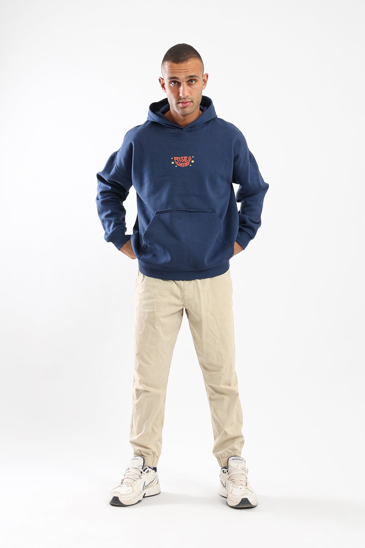 RISE AND SHINE HOODIE - NAVY