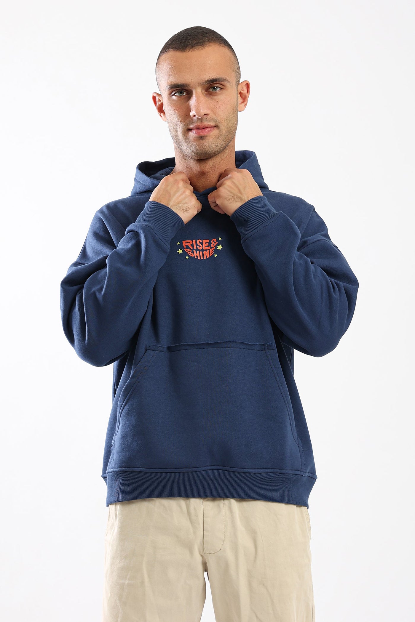 RISE AND SHINE HOODIE - NAVY