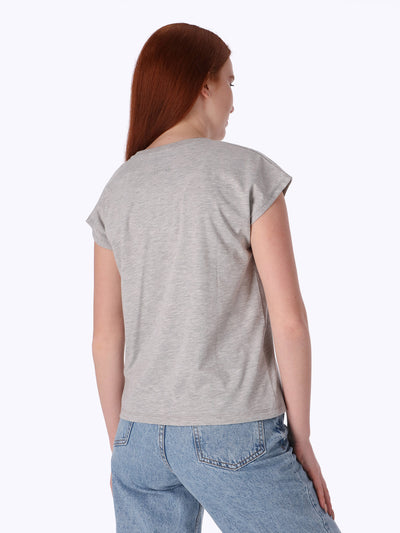 T-Shirt - Marl Pattern - Front Print