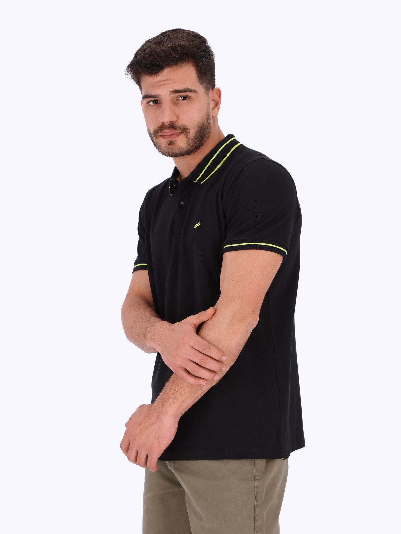 Daniel Hechter Striped Polo Collar T-Shirt