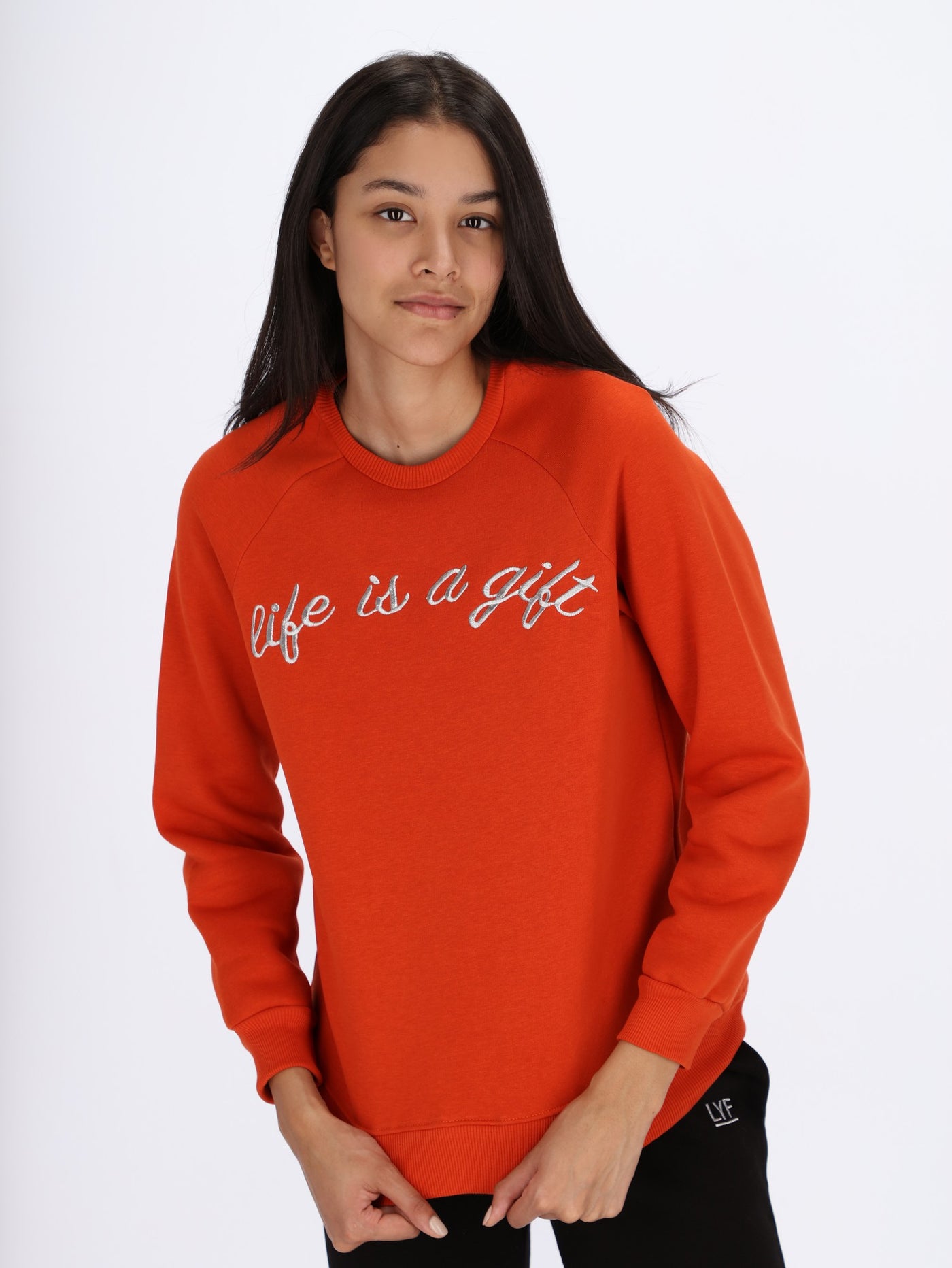 Life is A Gift Embroidered Sweatshirt