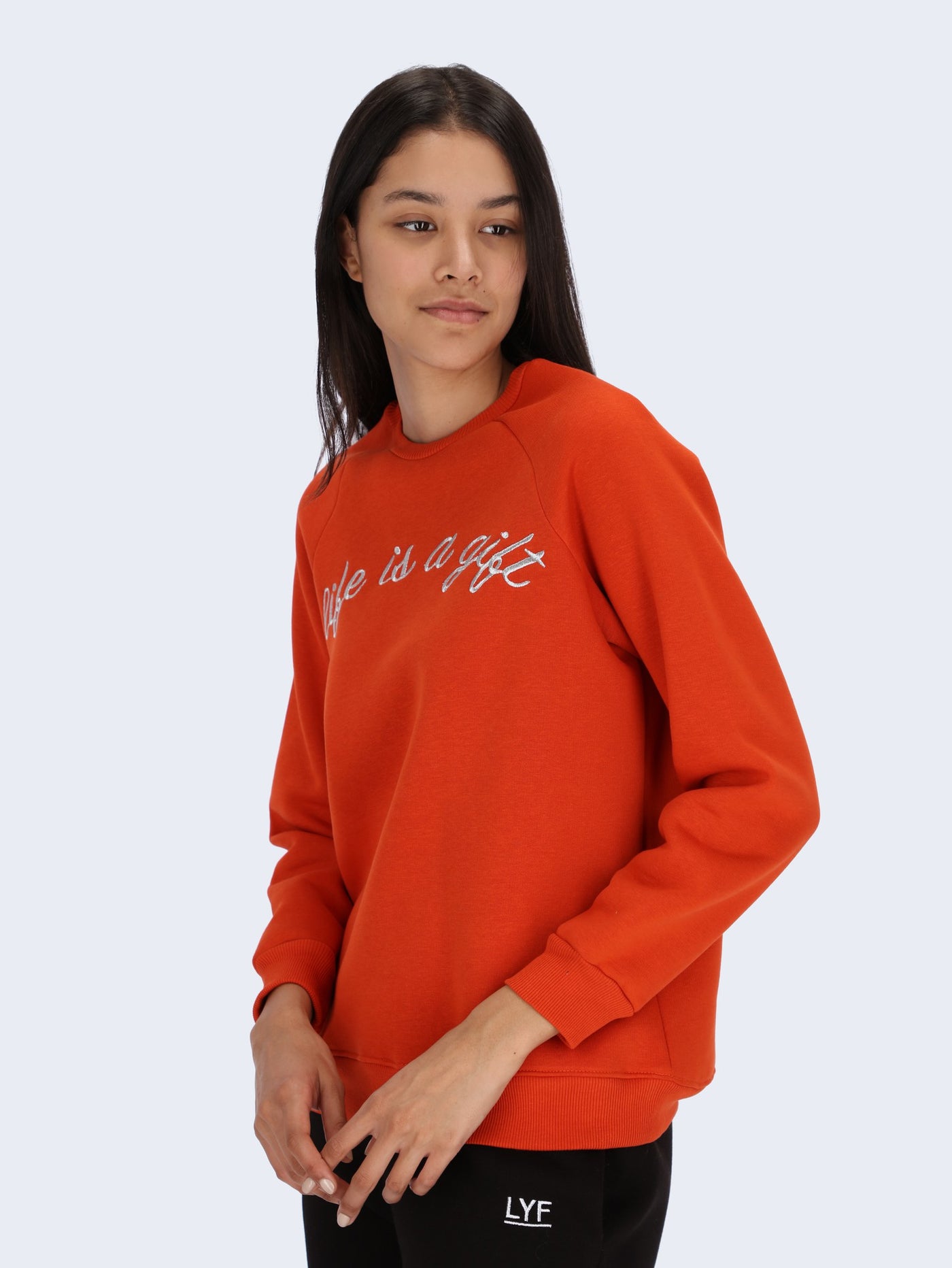 Life is A Gift Embroidered Sweatshirt