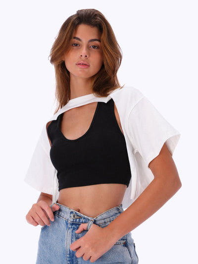Leocansa Womens Cropped Top