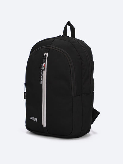 Force Unisex Backpack - Black with Gray Zipper