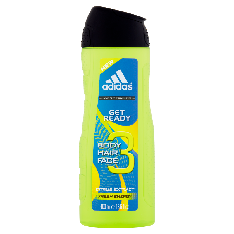 Men's Adidas 3-in-1 Get Ready Shower Gel  - 400ML