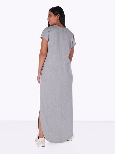 OR Women's Short Sleeve Side Slit Maxi Dress