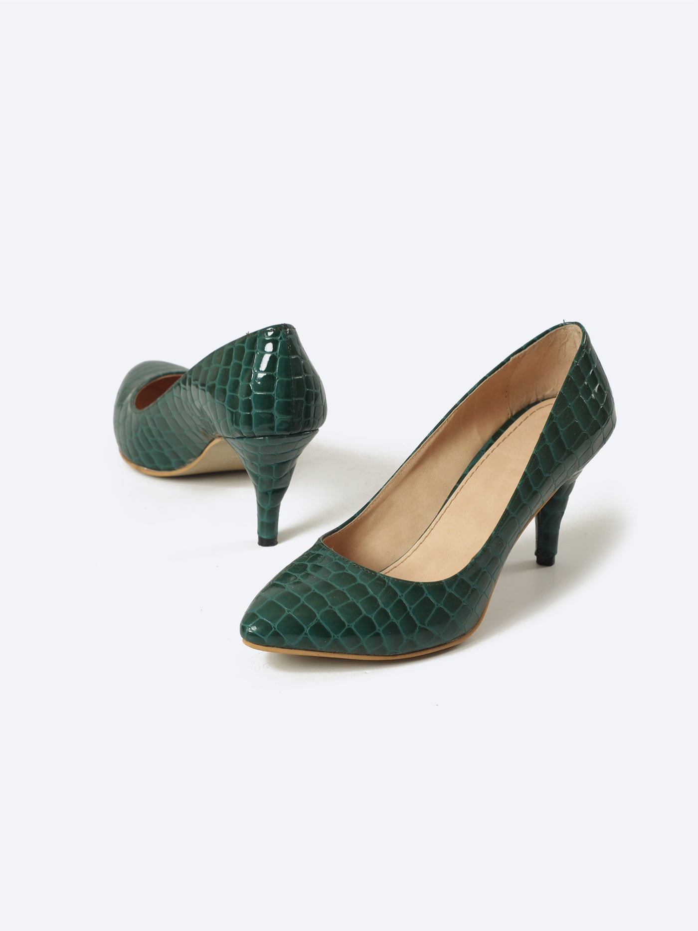 Heels - Crocodile Pattern - Shiny