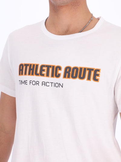 O'Zone Men's Athletic Route Front Print T-Shirt