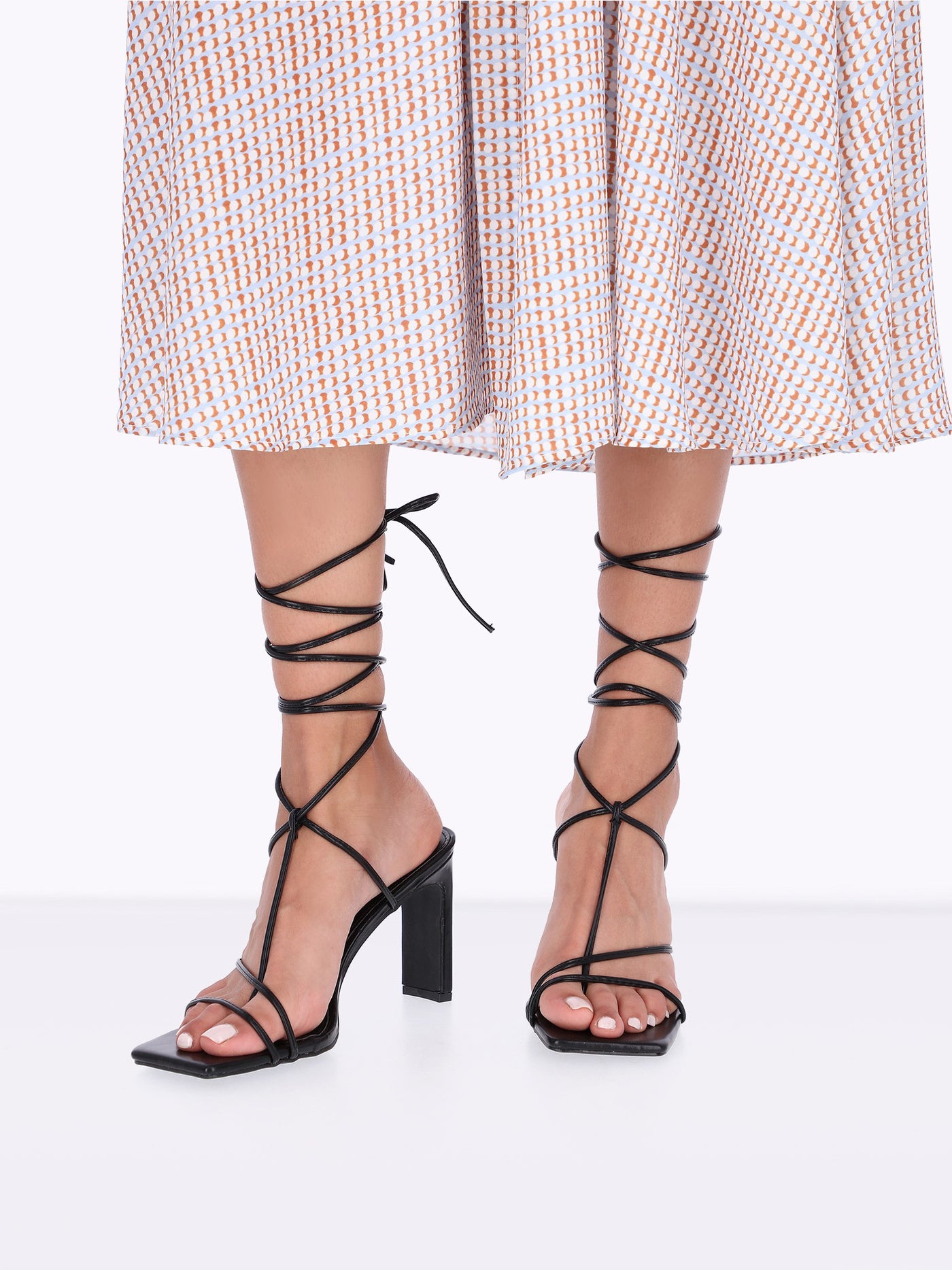 Pixi Women's Ankle Tie Strappy Sandals