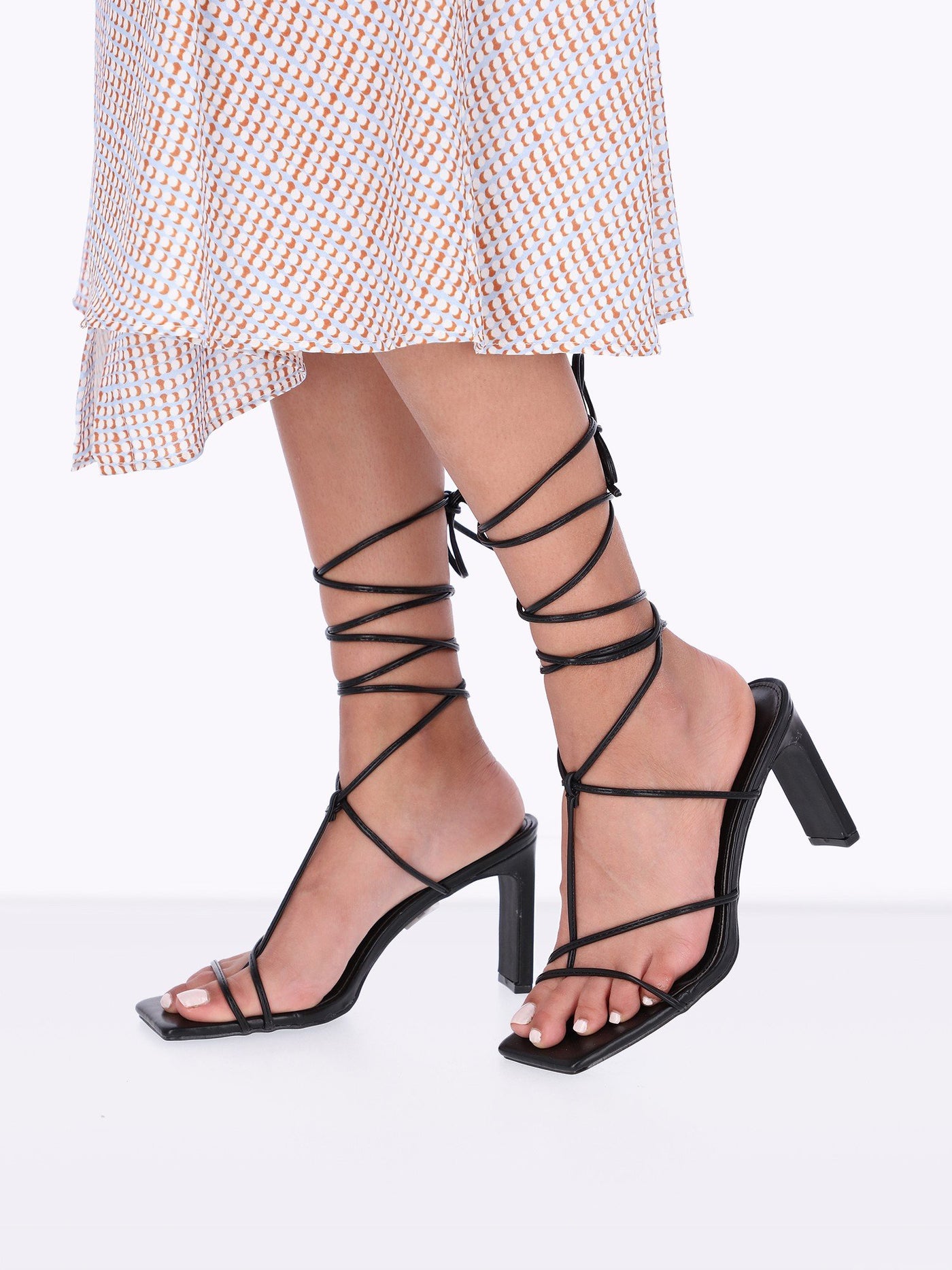 Pixi Women's Ankle Tie Strappy Sandals