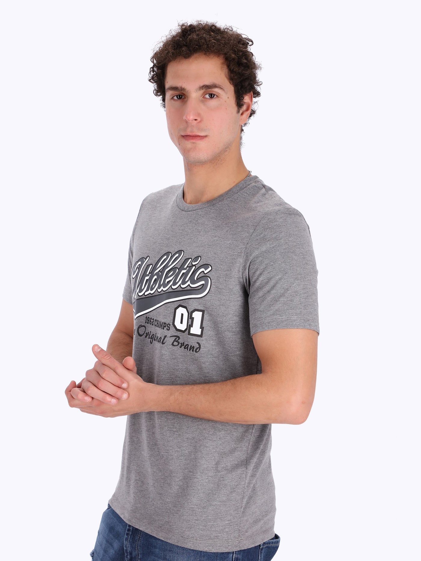 O'Zone Men's Athletic Front Print T-Shirt