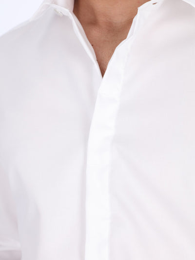 Daniel Hechter Men's Hidden Buttons Plain Shirt