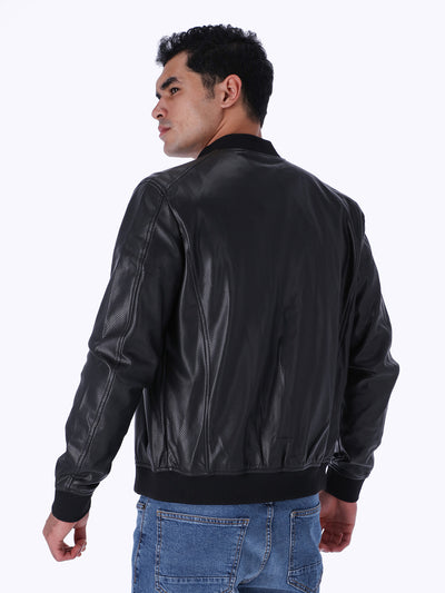 OR Men's Perforated Leather Jacket