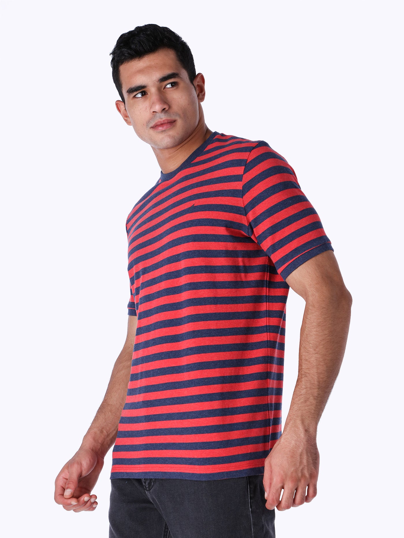 Daniel Hechter Men's Wide Horizontal Striped T-Shirt
