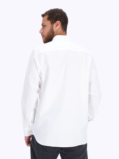 Daniel Hechter Men's Plain Linen Shirt