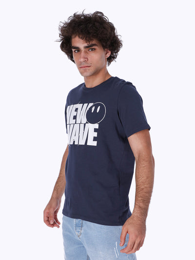 New Wave Front Print T-Shirt