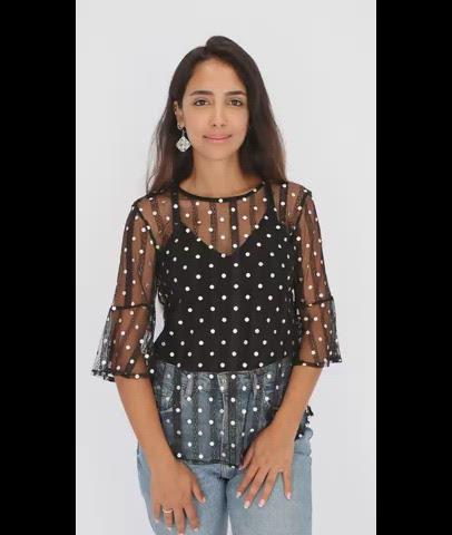 Polka Dots Tulle Top
