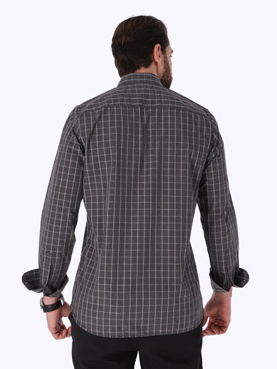 Shirt - Checkered - Turn Down Collar