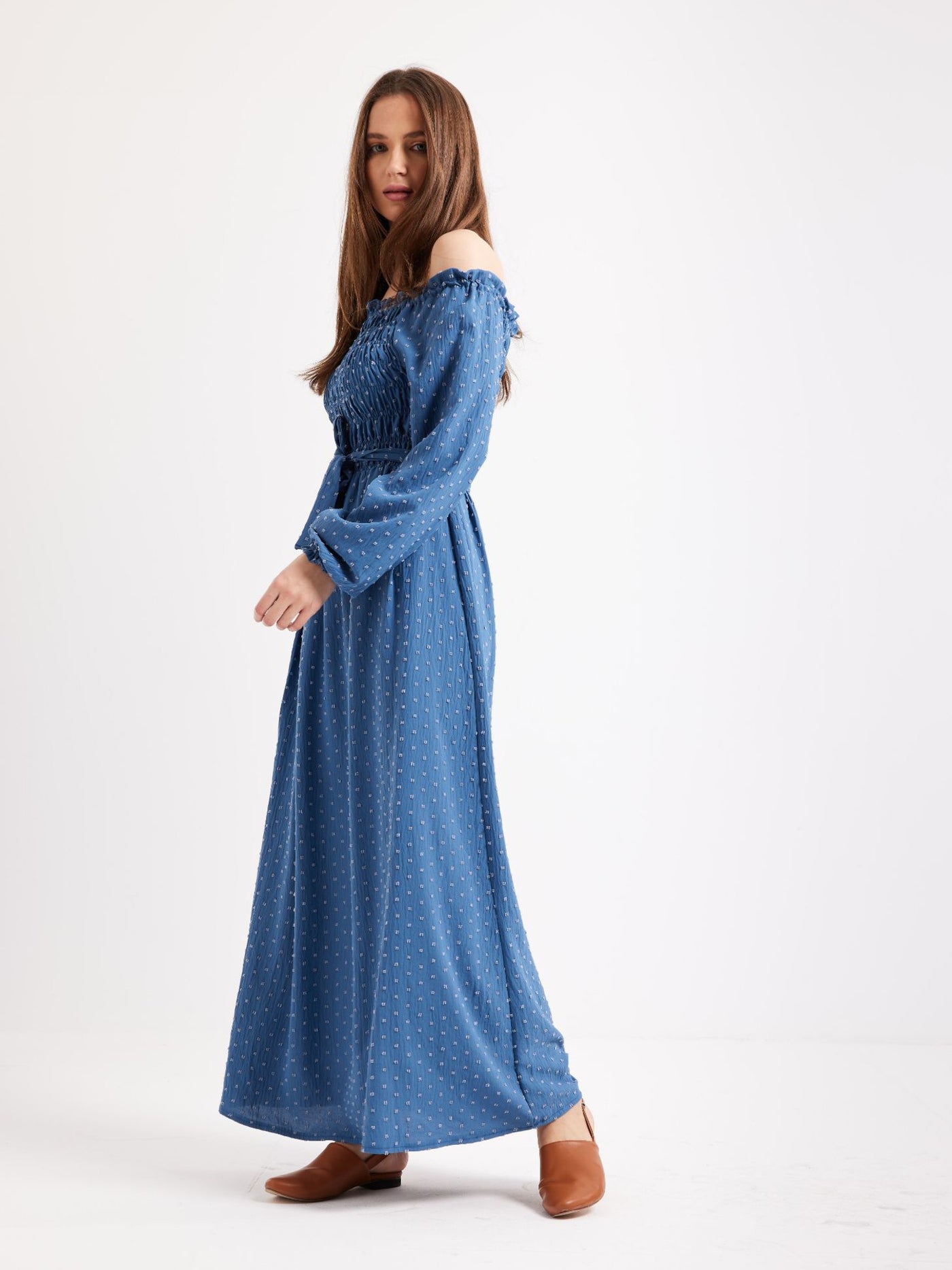 Afternoon Stroll Maxi Dress - Blue