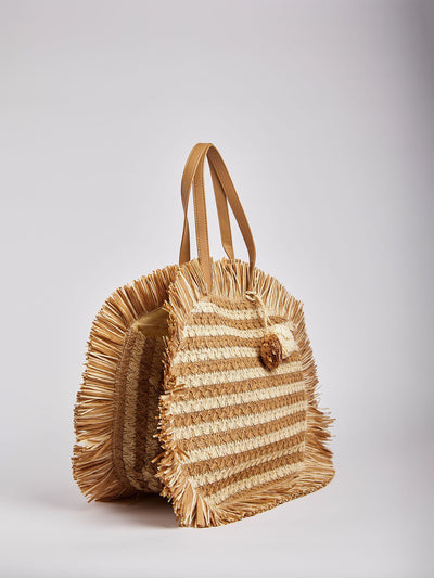 حقيبة للشاطئ - تصميم بشراشيب