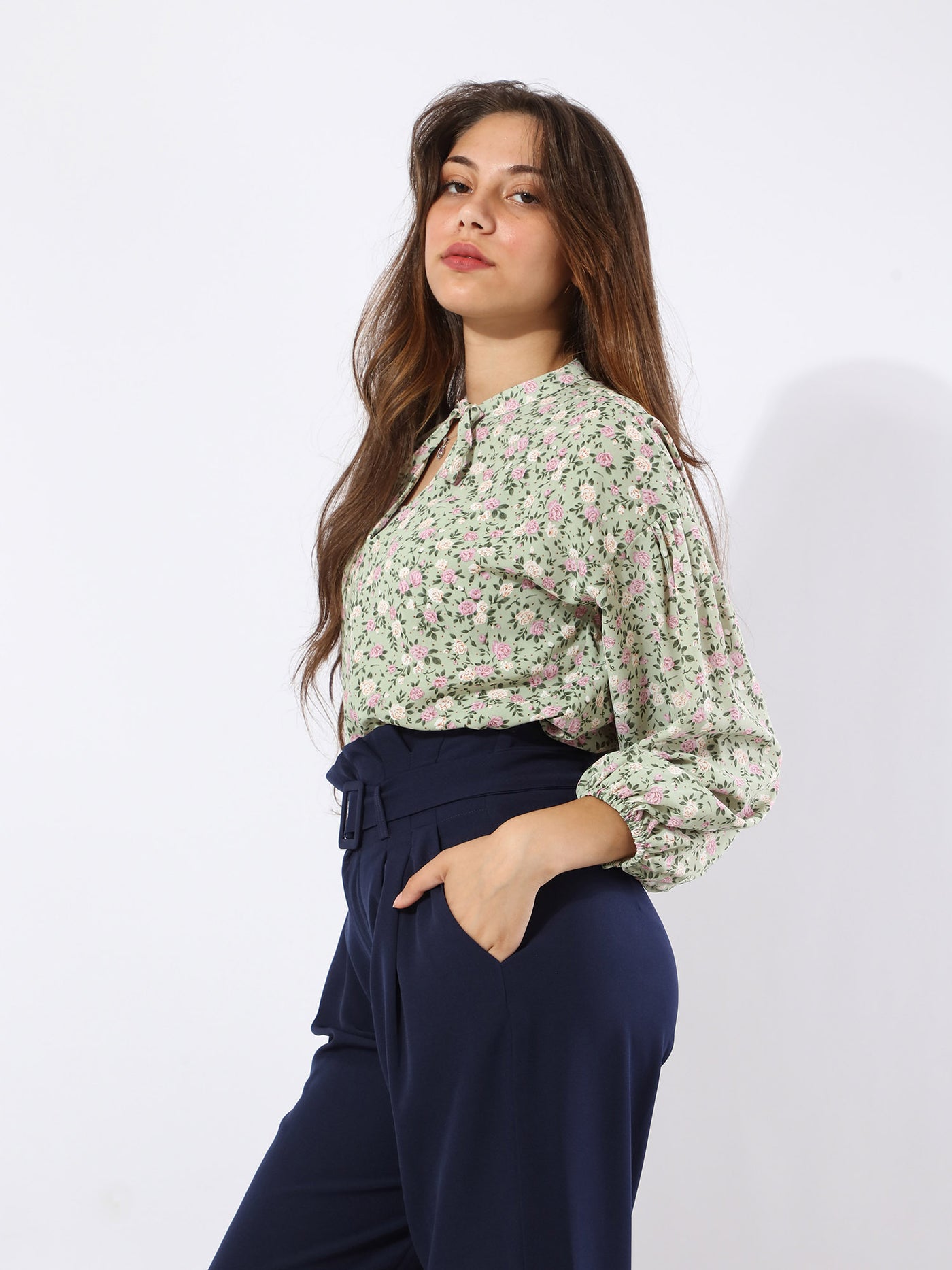 Blouse - Printed - Front Tie