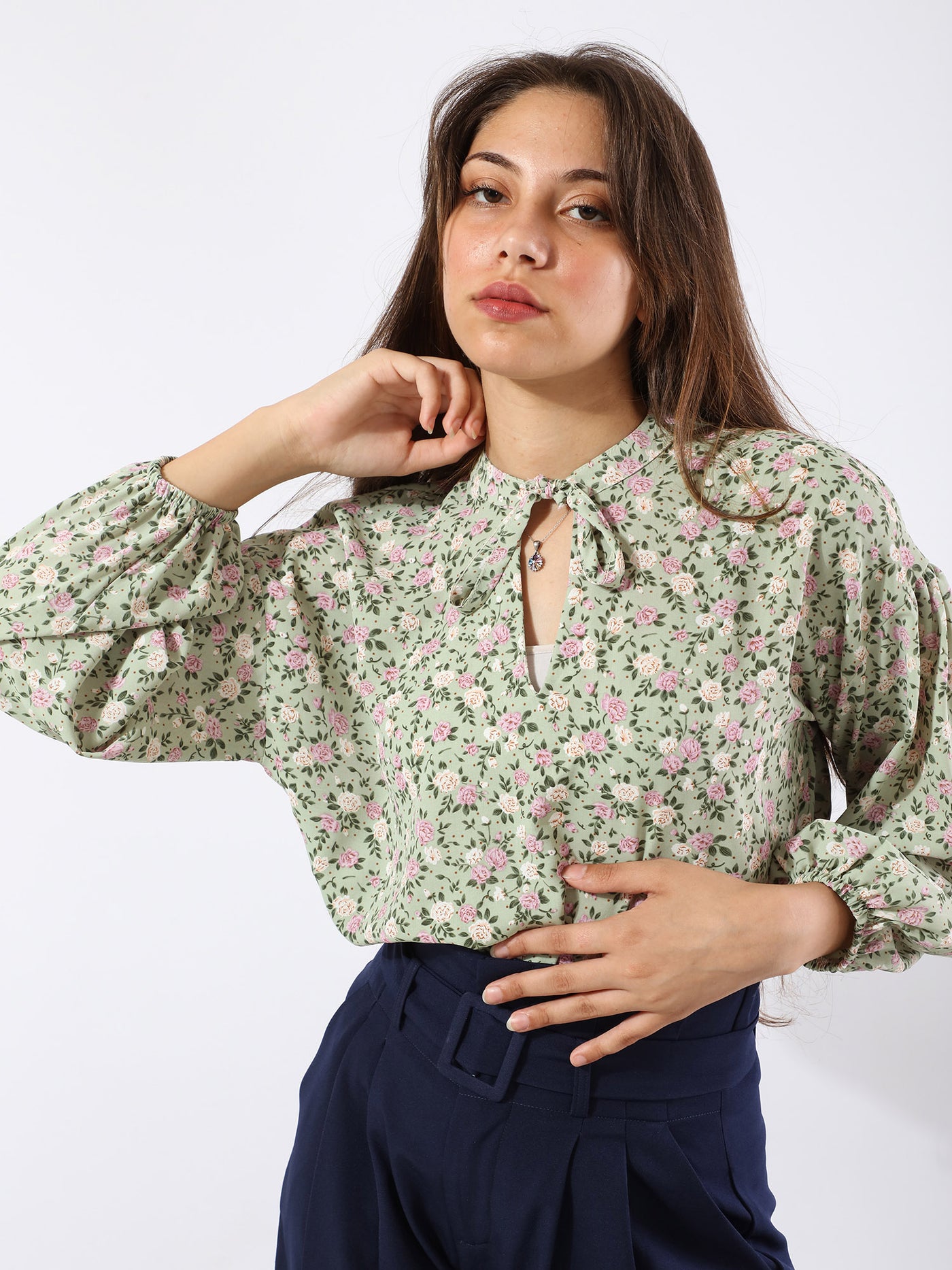 Blouse - Printed - Front Tie