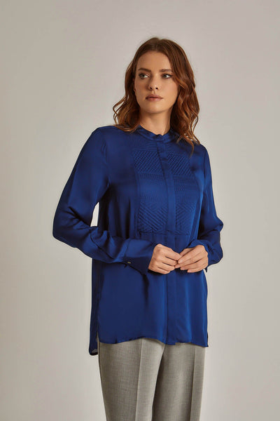 Blouse - Sticthed Textured Neck