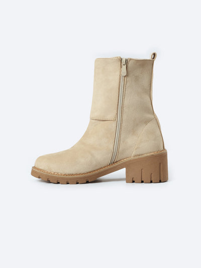 Boots - Zipped - Suede