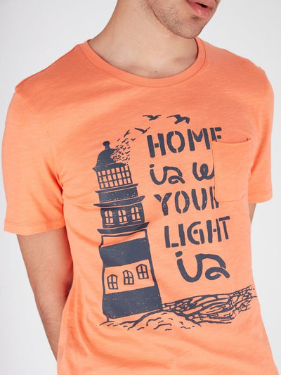 OR T-Shirts Apricot / S Front Print Home Is Where Your Light Is T-Shirt
