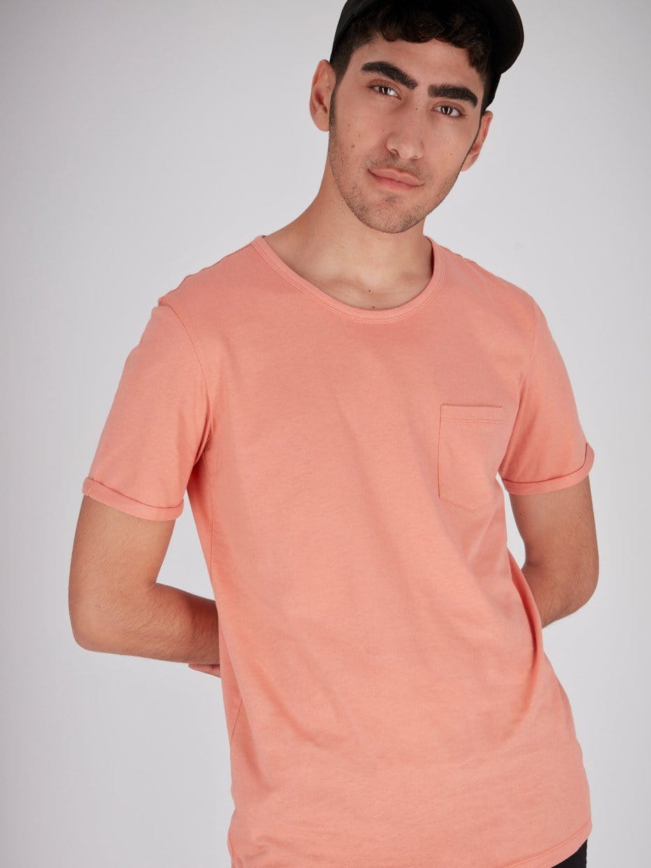 OR T-Shirts Apricot / M Roll-Up Short Sleeve T-Shirt with Chest Pocket