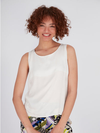 OR Tops & Blouses White / S Sleeveless Twisted Blouse