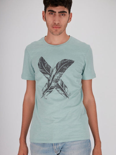 OR T-Shirts Feather Front Print T-Shirt