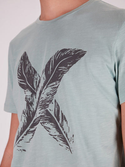 OR T-Shirts Pale Blue / M Feather Front Print T-Shirt