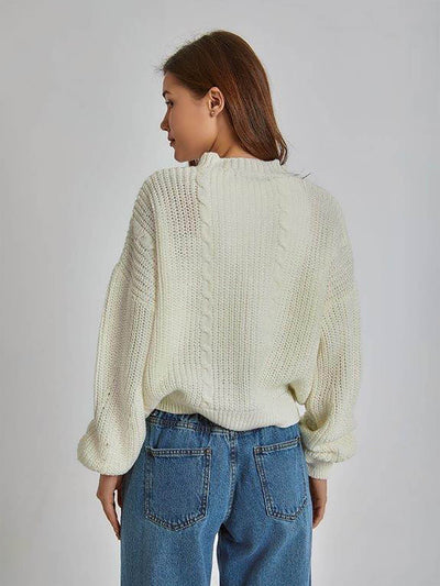 Cardigan - Dropped Shoulder - Knitted