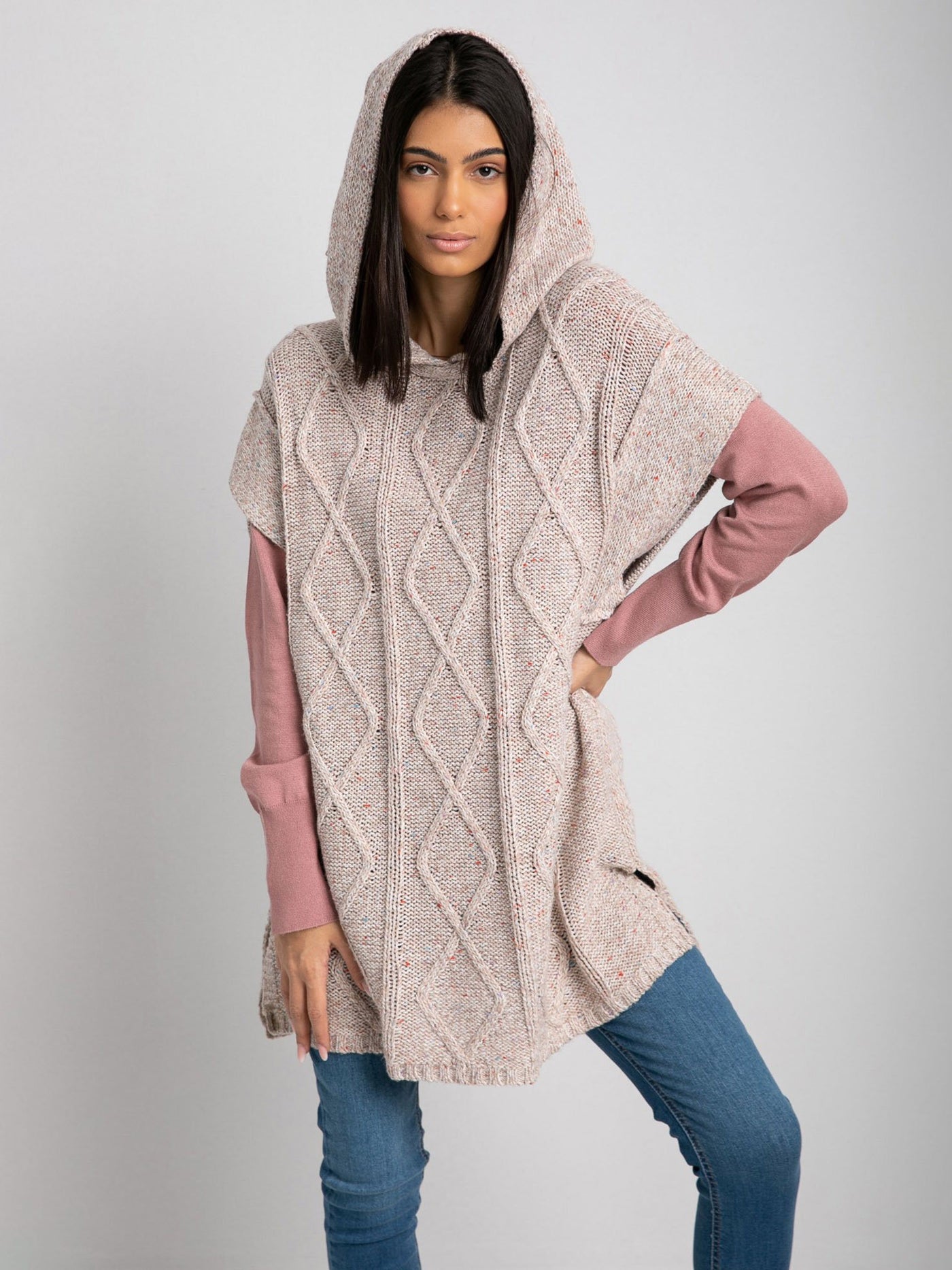 Chunky Poncho - Knitted