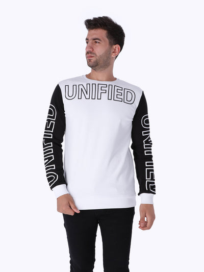 OR Men's Contrast Sleeve Printed Sweatshirt