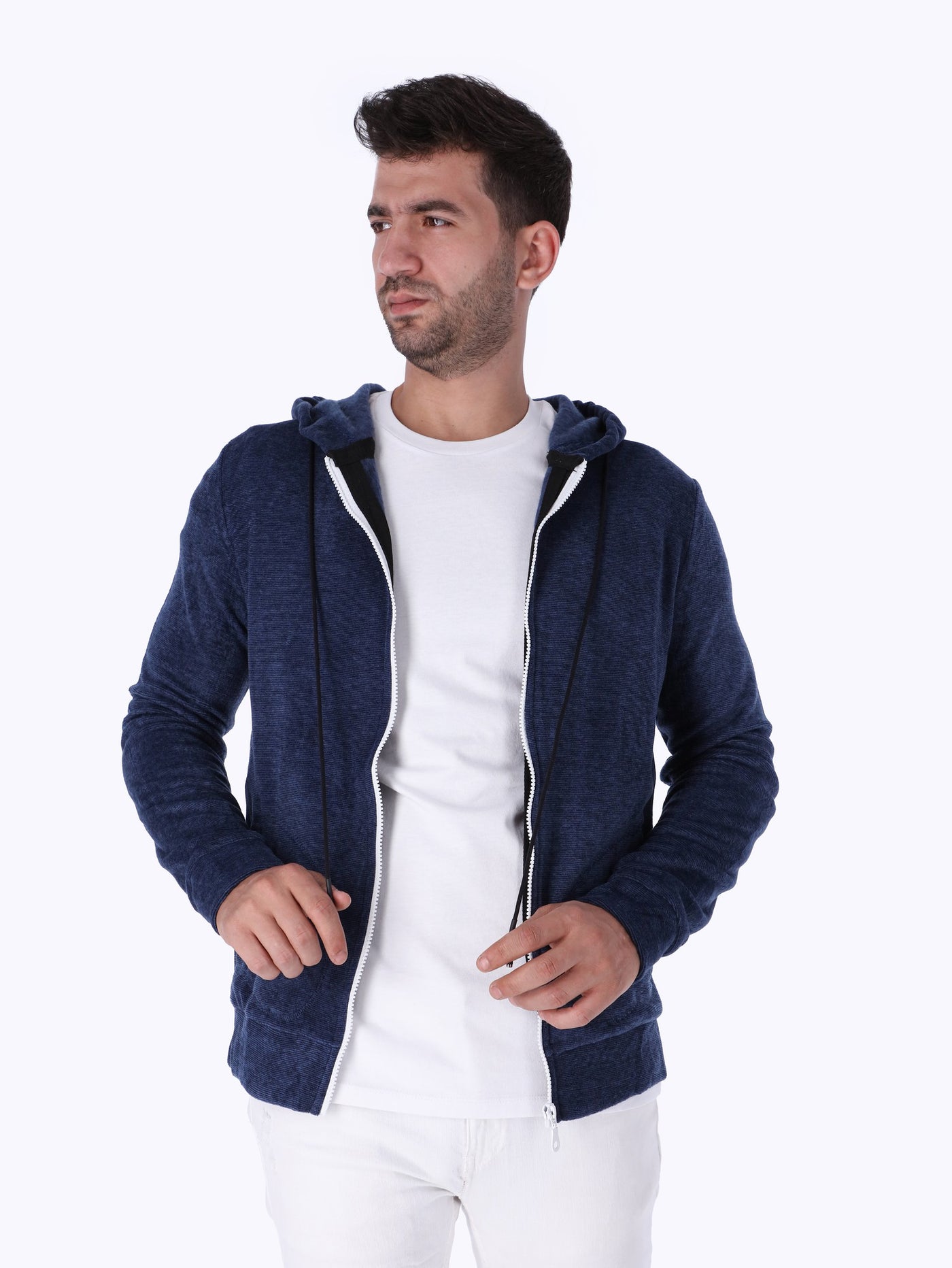 OR Mens Contrast Zip-Up Hooded Jacket