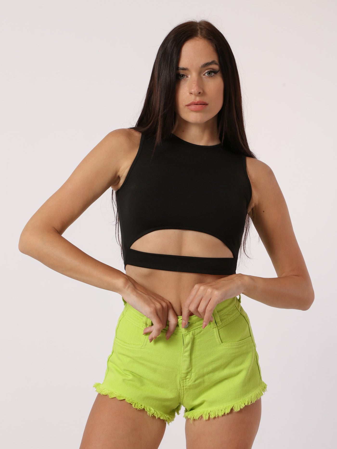 Crop Top - Front Cut Out