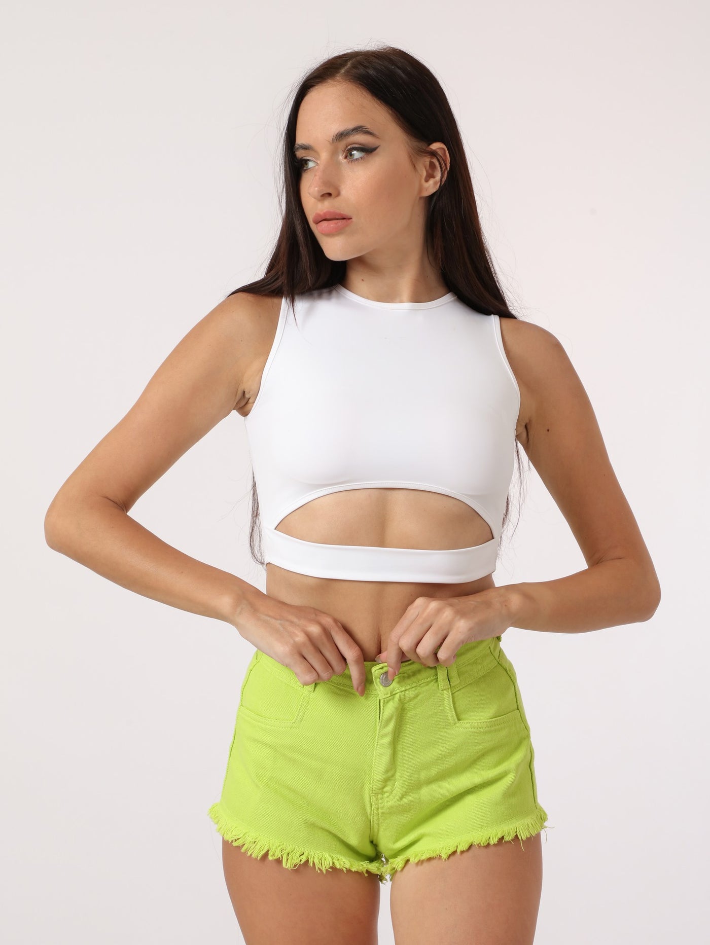 Crop Top - Front Cut Out