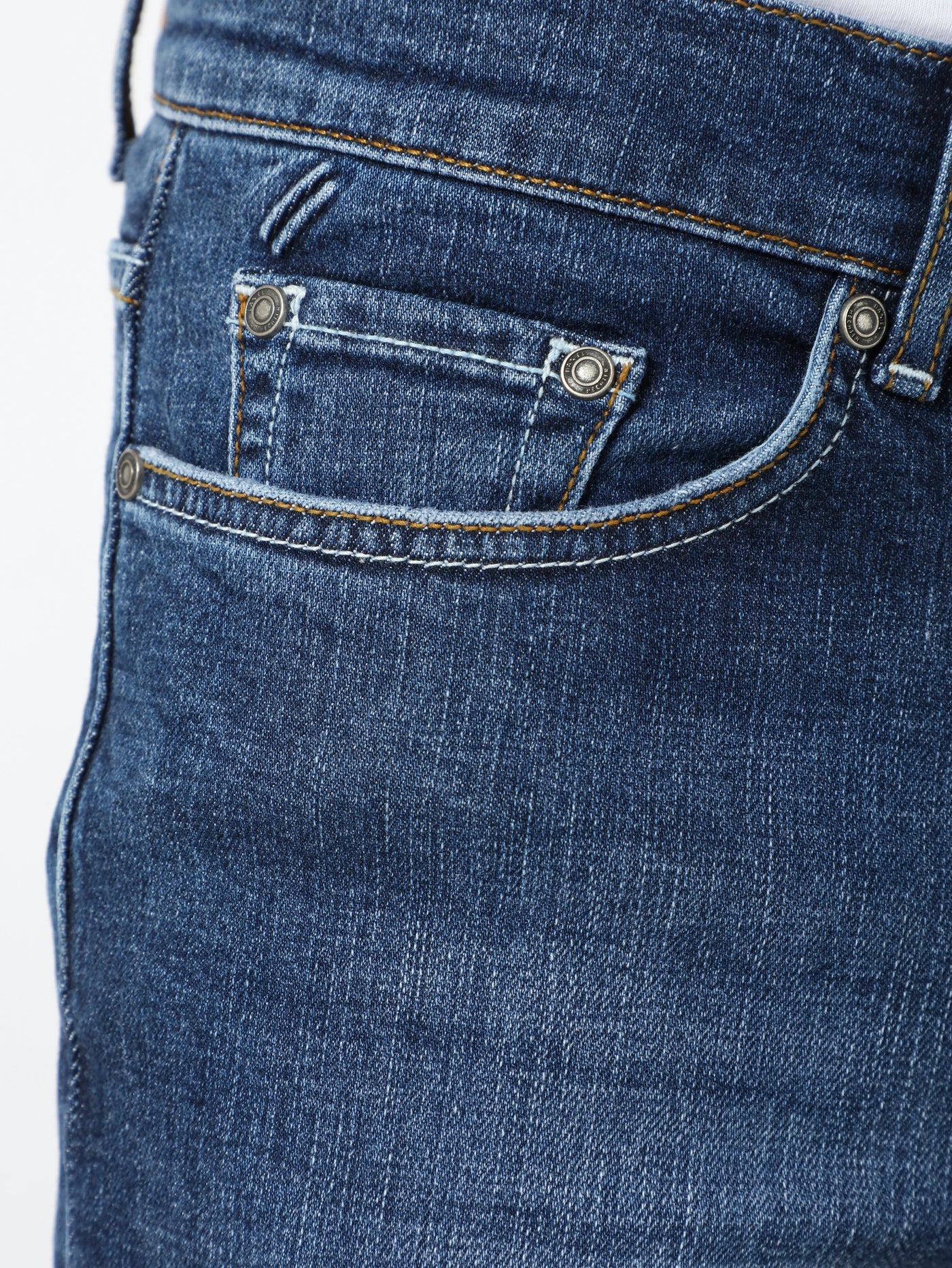 Denim Pants - Straight Fit - Washed Effect