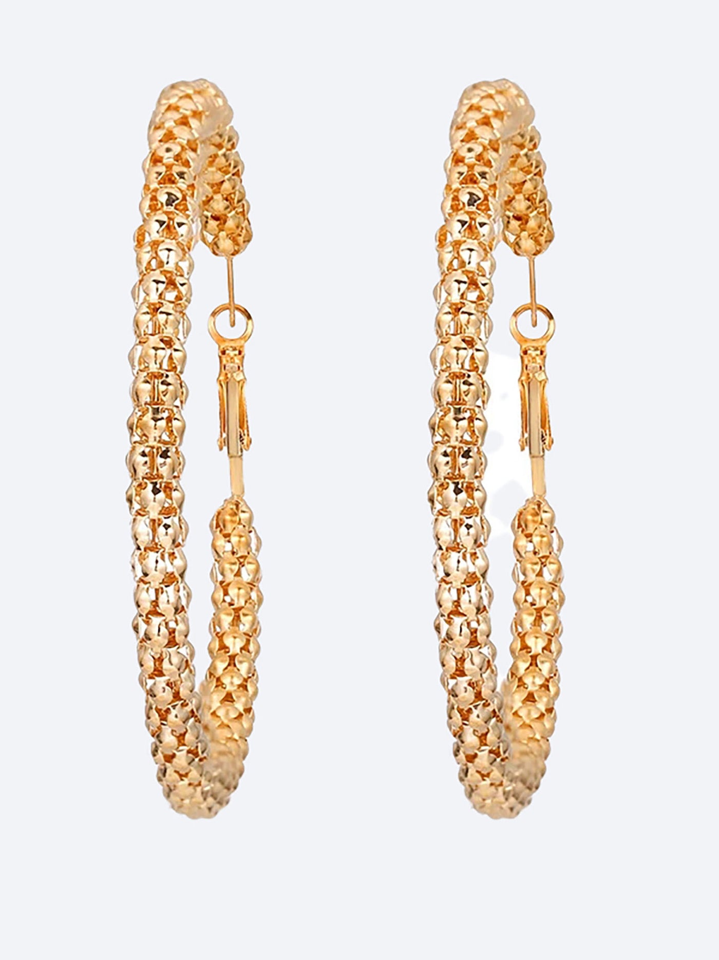 Earrings - Textuted Round